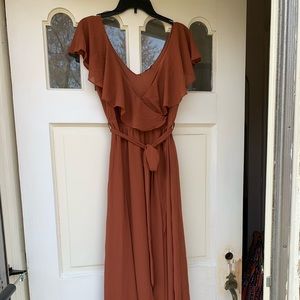 Rust Bridesmaid Dress